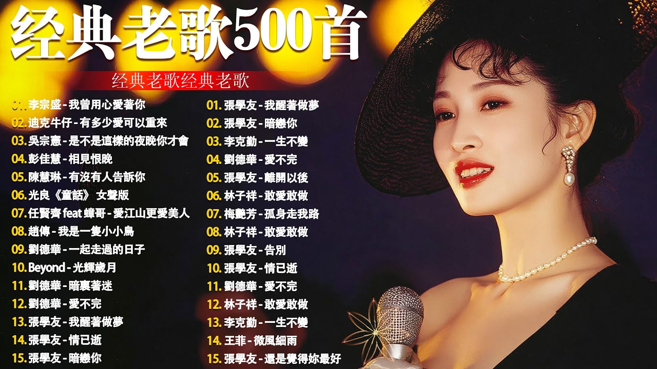 80、90年代经典老歌尽在 经典老歌500首 || 一人一首成名曲 🤞🤞 我曾用心爱过你/雨蝶/容易受伤的女人/选择/黄昏/我是真的爱上你