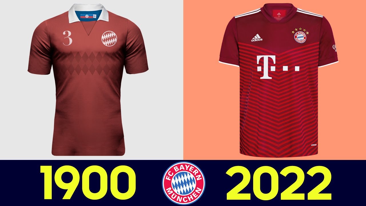 The Evolution of Bayern Munich Football Kit 2021-22 | All Bayern Munich Football Jerseys in History