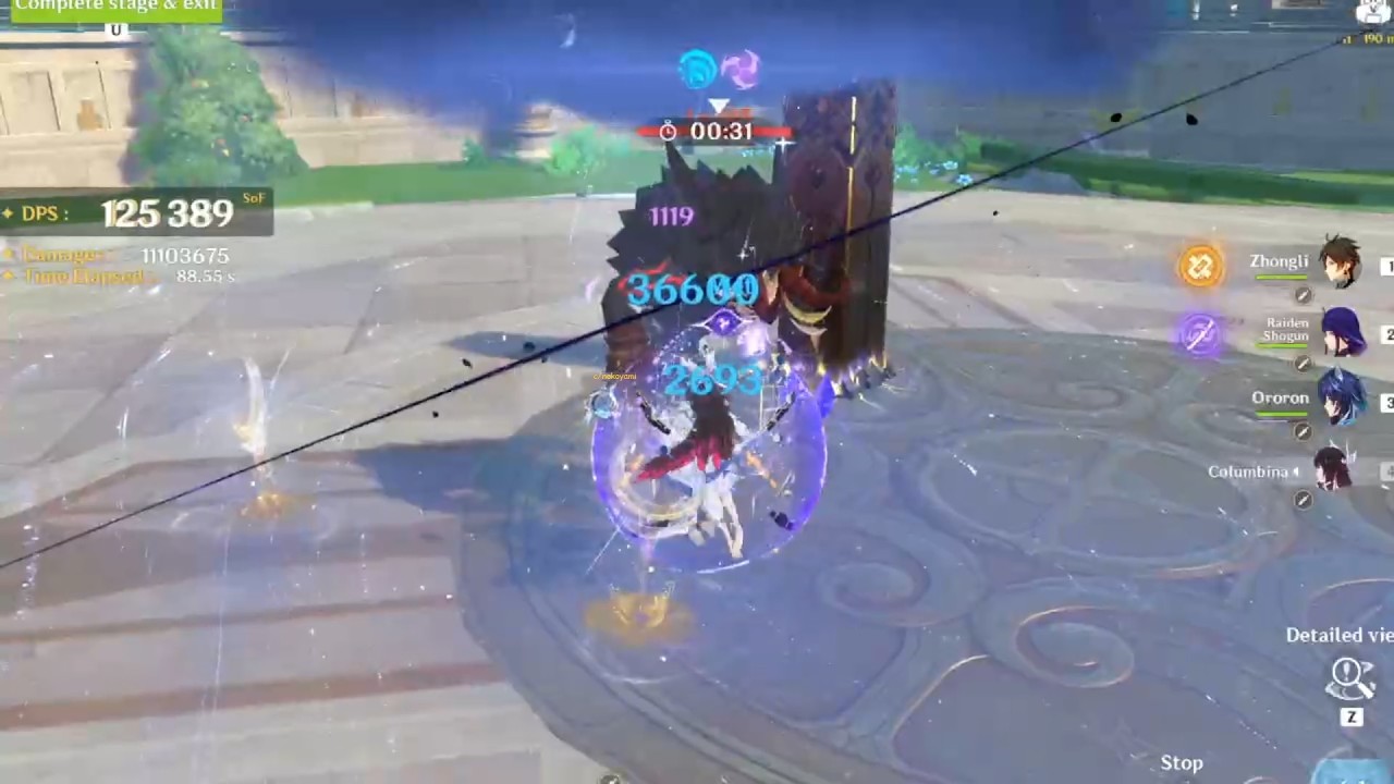 columbina main dps test 2 - genshin impact
