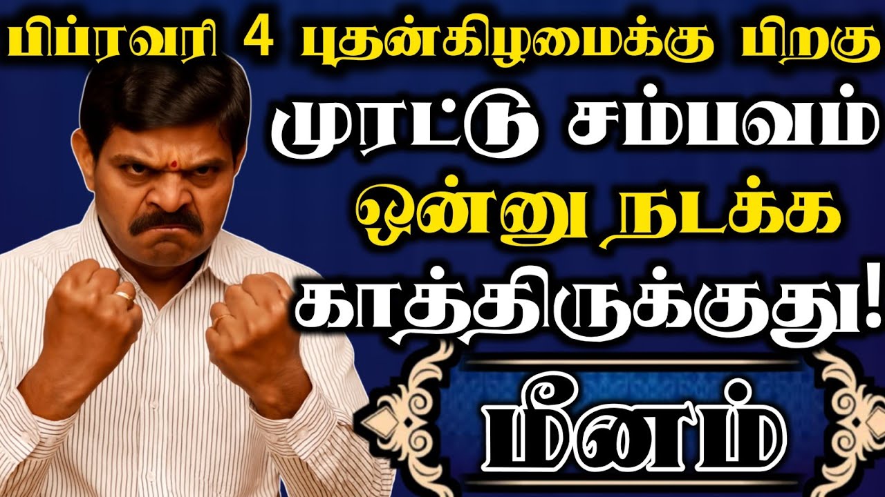 மீனம் 🔥 பிப்ரவரி 4 க்கு பிறகு முரட்டு சம்பவம் ஒன்று நடக்க காத்திருக்கு ஜாக்கிரதையா இருங்க | Meenam 