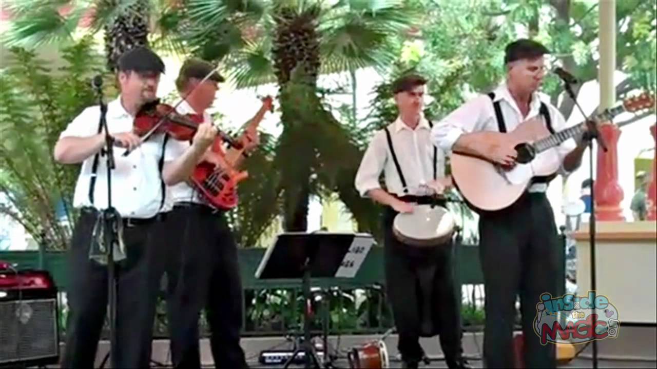 Sligo Rags performs at the Paradise Garden in the Disney California Adventure theme park