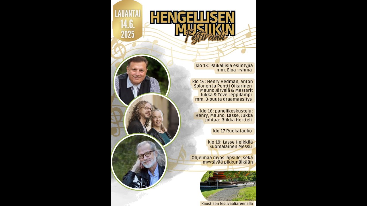 Hengellisen musiikin FESTIVAALI kaustisella 14.6. KLO 13.00