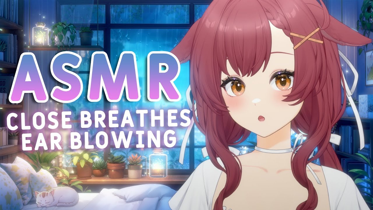 【ASMR/3DIO】 zero distance ear blowing 💤 sensitive whispers and breathing for the best sleep