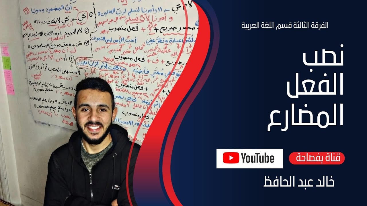 نصب الفعل المضارع للفرقة الثالثة قسم اللغة العربية |بفصاحة| خالد عبد الحافظ 