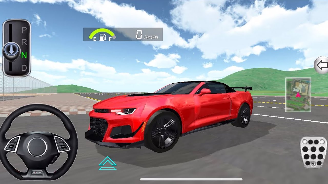 Driving a red car in rocket lounge pad in 3D driving class #gaming 