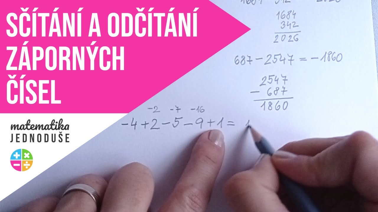 Sčítání a odčítání záporných čísel | ZÁPORNÁ ČÍSLA (1)
