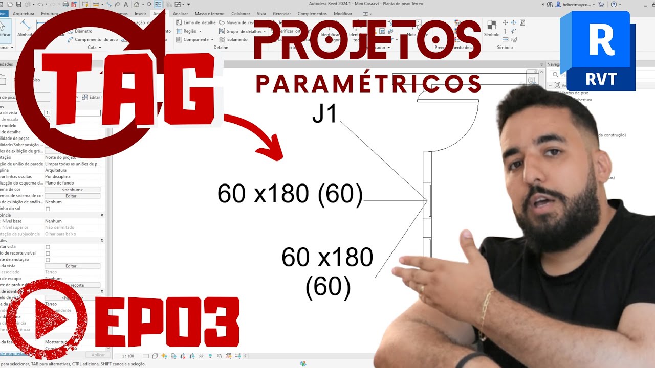 REVIT | PROJETOS PARAMÉTRICOS - EP03: Parametrização Avançada de Identificadores de Janelas