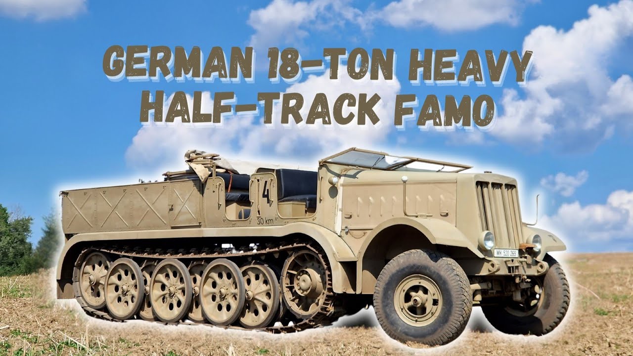 Sd.Kfz. 9 FAMO in action: A historic military vehicle roaming the fields