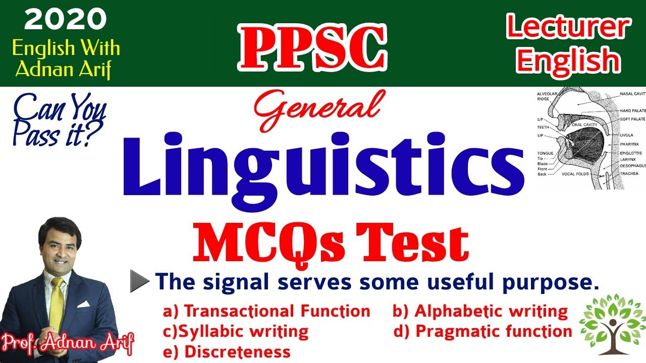 Linguistics MCQs Test-PPSC Lecturer English