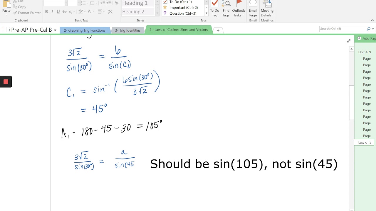 Day 3 - Law of Sines and Cosines Word Problems