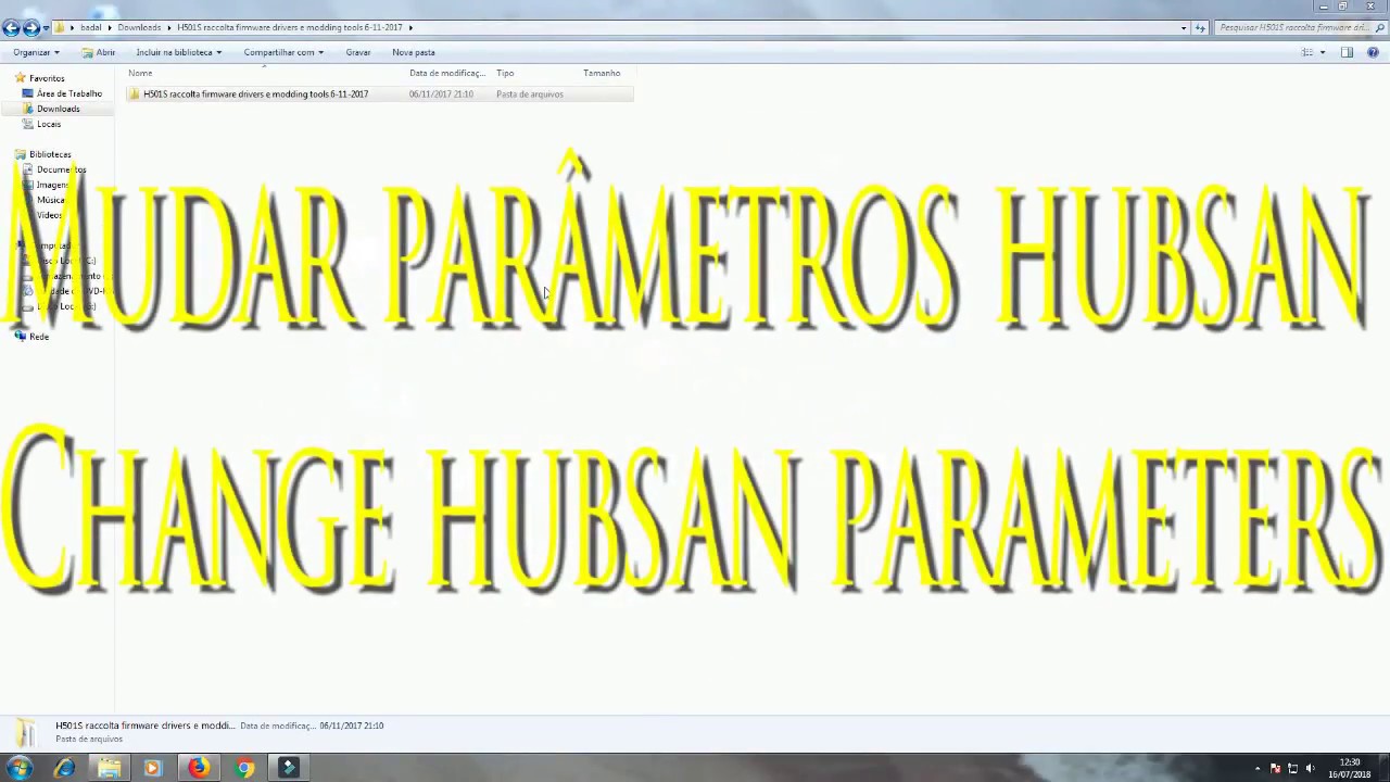 Mudando parâmetros Hubsan - Altura, distância, bateria e RTH - Programa na descrição do vídeo.