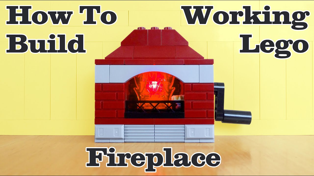 How To Build A Working Lego Fireplace - with Glowing Fire!