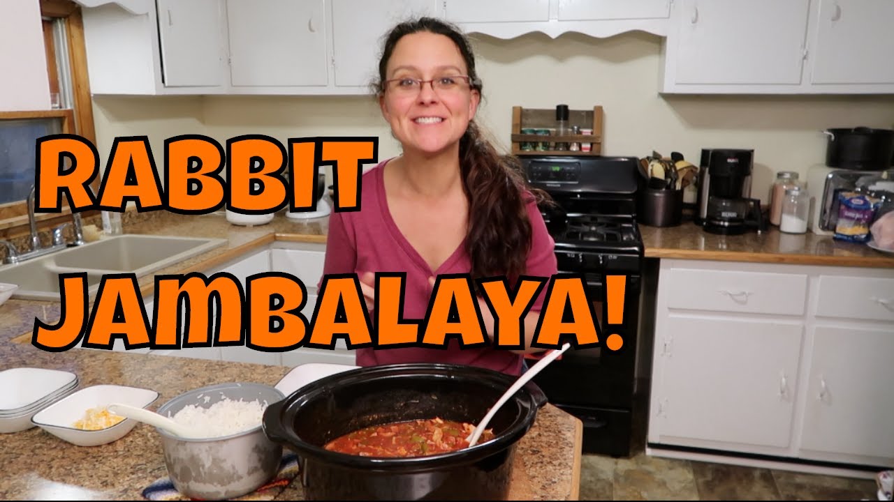 Rabbit Jambalaya!  Cooking with Rabbit Meat.