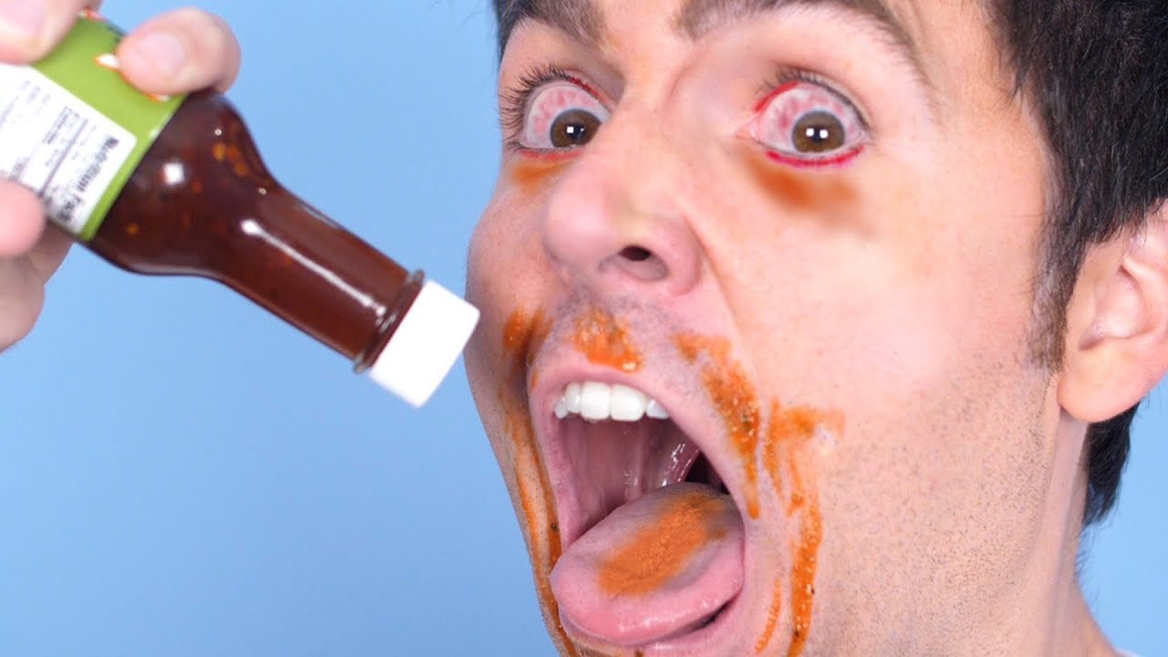 DRINKING SPICY HOT SAUCE FOOD!