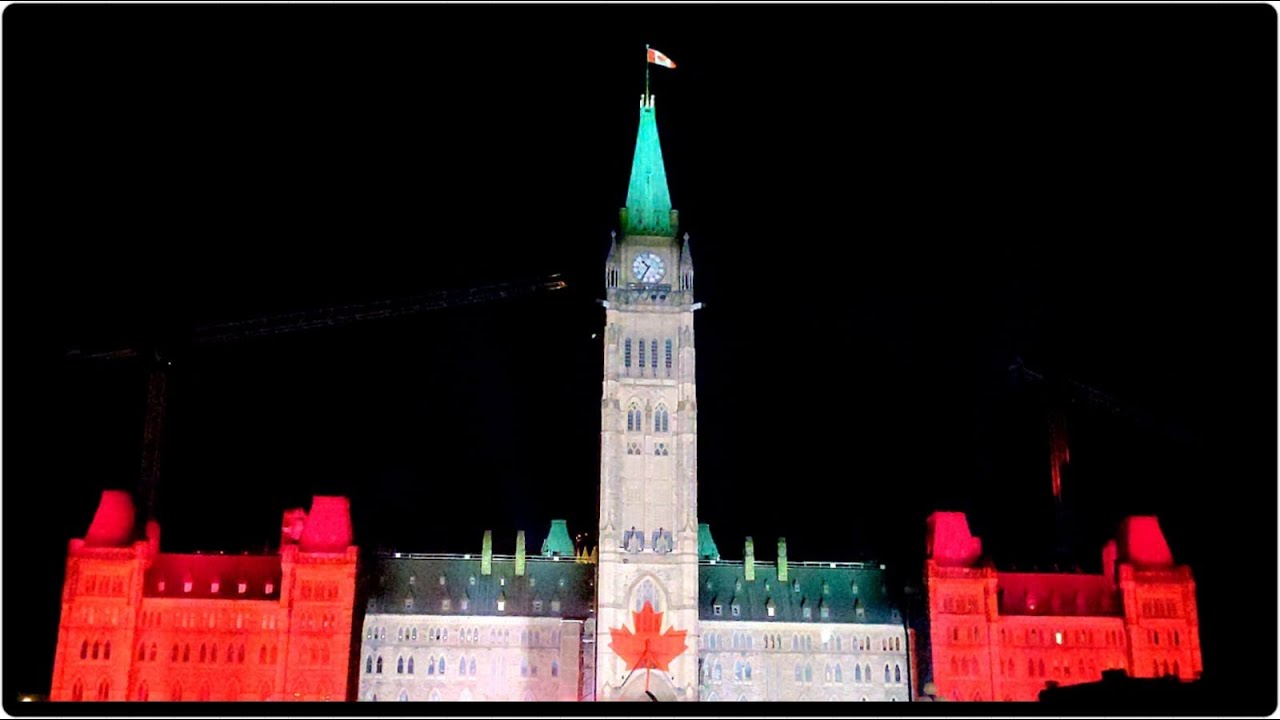 Northern lights 2022 | Lights and sound show | Parliament hill Ottawa