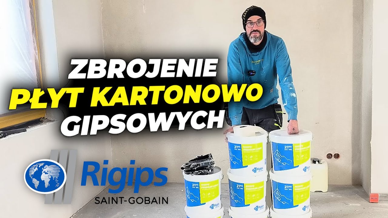 Zbrojenie płyt kartonowo-gipsowych z masą&nbsp;RIGIPS Premium Light CZĘŚĆ 1