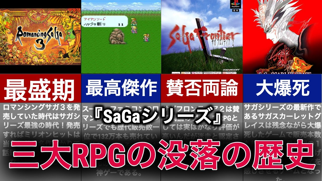 【ゆっくり解説】なぜ消えた&hellip;&hellip;難しすぎた名作RPGの没落を徹底解説【SaGaシリーズ】