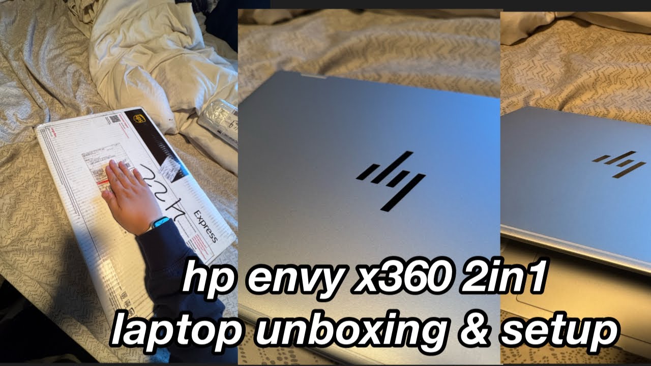 hp envy x360 2 in 1 laptop unboxing & set up