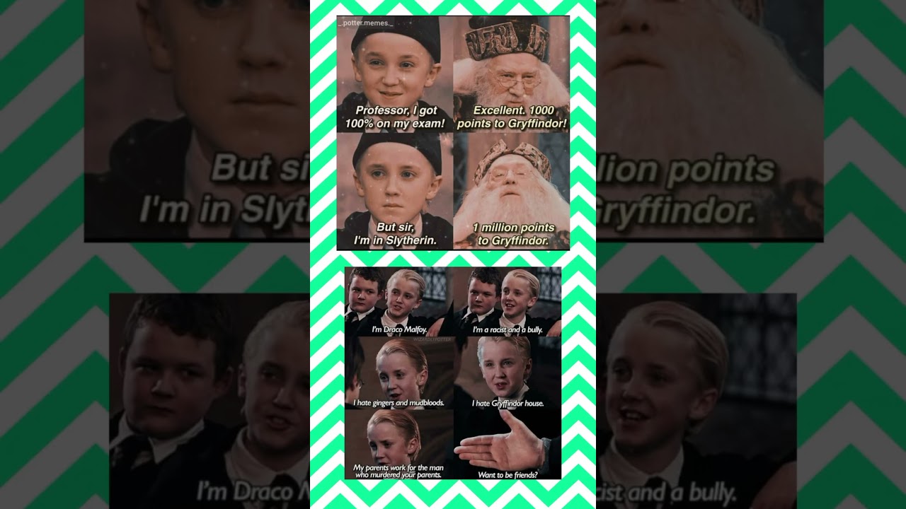 Harry Potter Meme – Draco Malfoy vs. Dumbledore’s Favoritism 😂 