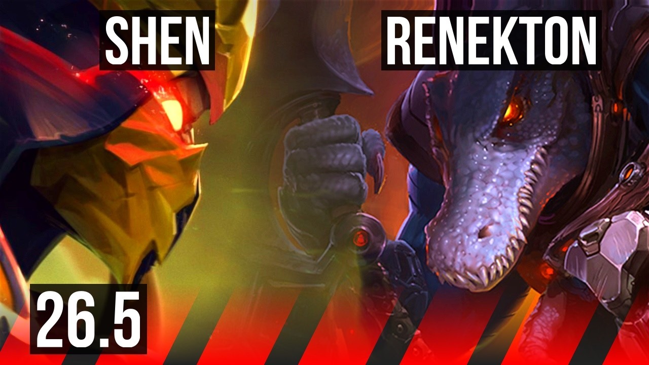 SHEN vs RENEKTON (TOP) | Good KDA: 10/1/8 | KR Master | 26.5