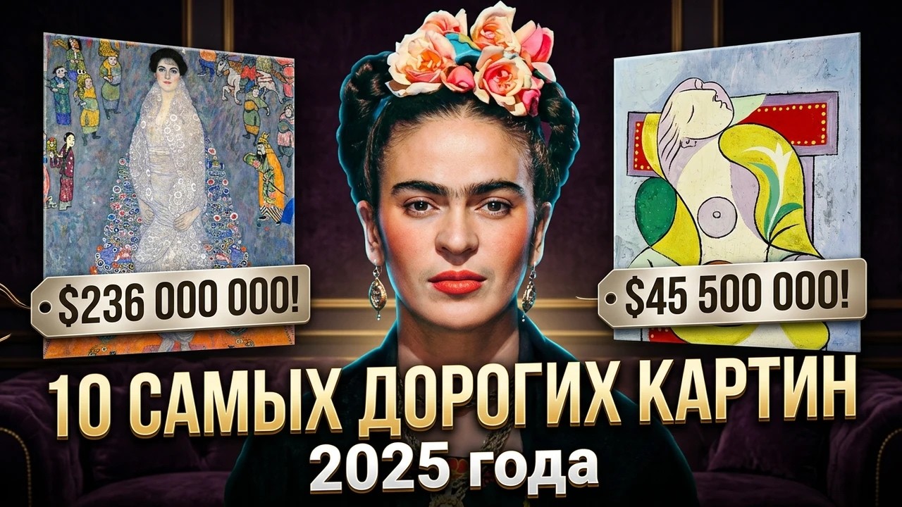 10 САМЫХ ДОРОГИХ КАРТИН 2025: Ван Гог, Пикассо, Клод Моне, Фрида Кало, Мар Ротко, Густав Климт