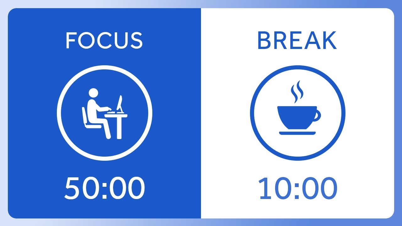 50/10 Pomodoro Timer 4 Hours | Study with Me White Noise for Deep Work #pomodorotimer #StudyWithMe