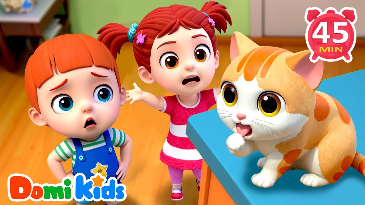 Hide & Seek with Little Cat! | Baby Police Compilation | Nursery Rhymes & Kids Songs | Domi Kids