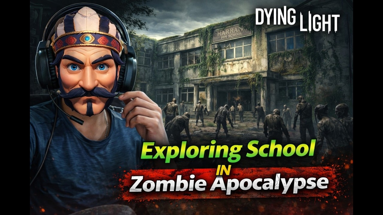 Exploring School in Zombie Apocalypse | #dyinglight #virtualravan #horrorgames