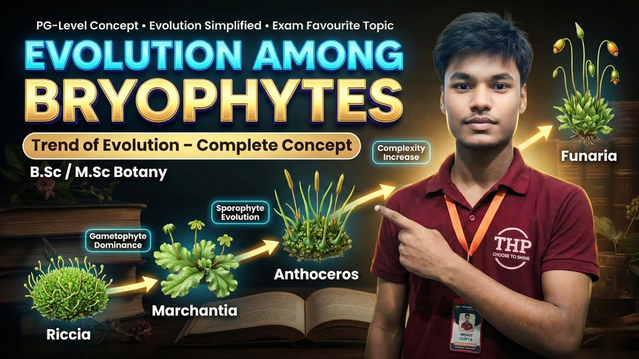 😁Evolution Among Bryophyte (Riccia to Funaria)| B.Sc & M.Sc Botany Lecture 