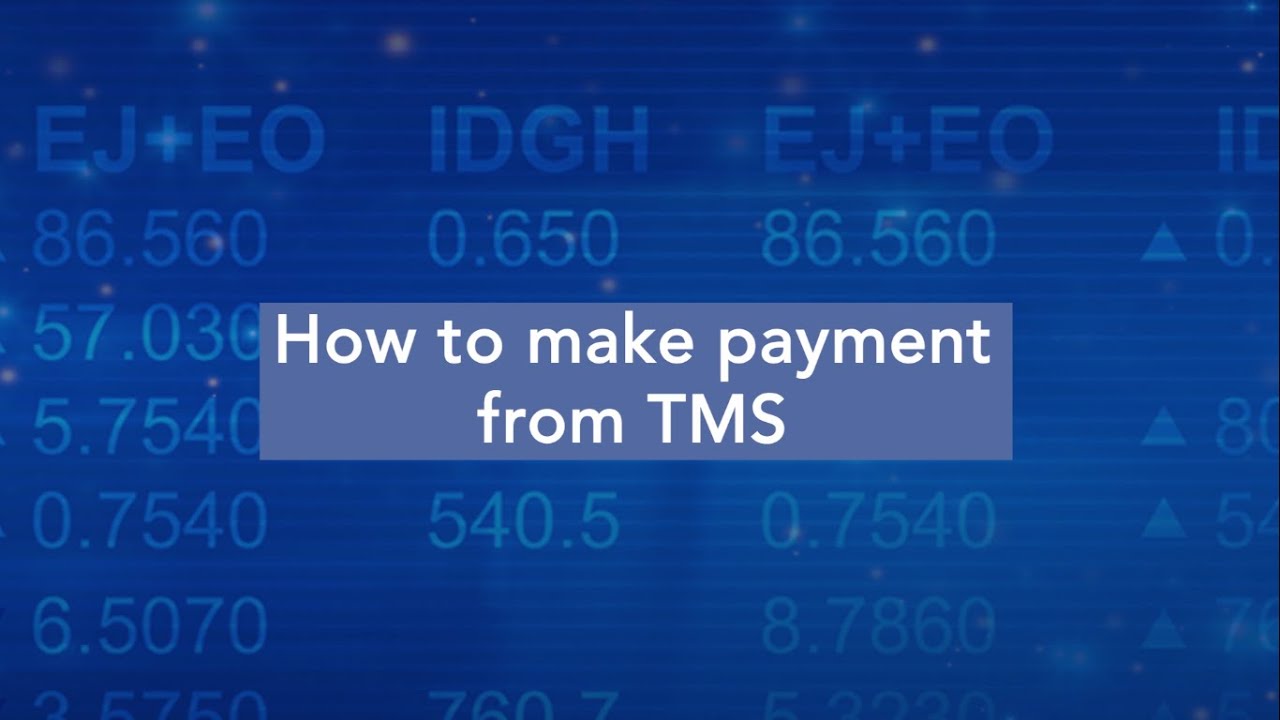 How to make payment from TMS?