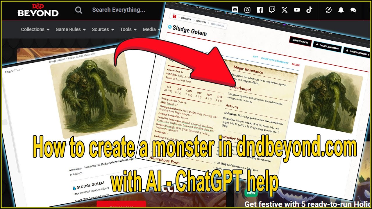 How to create a monster on dndbeyond.com with ChatGPT help #dnd #gaming #dungeonsanddragons