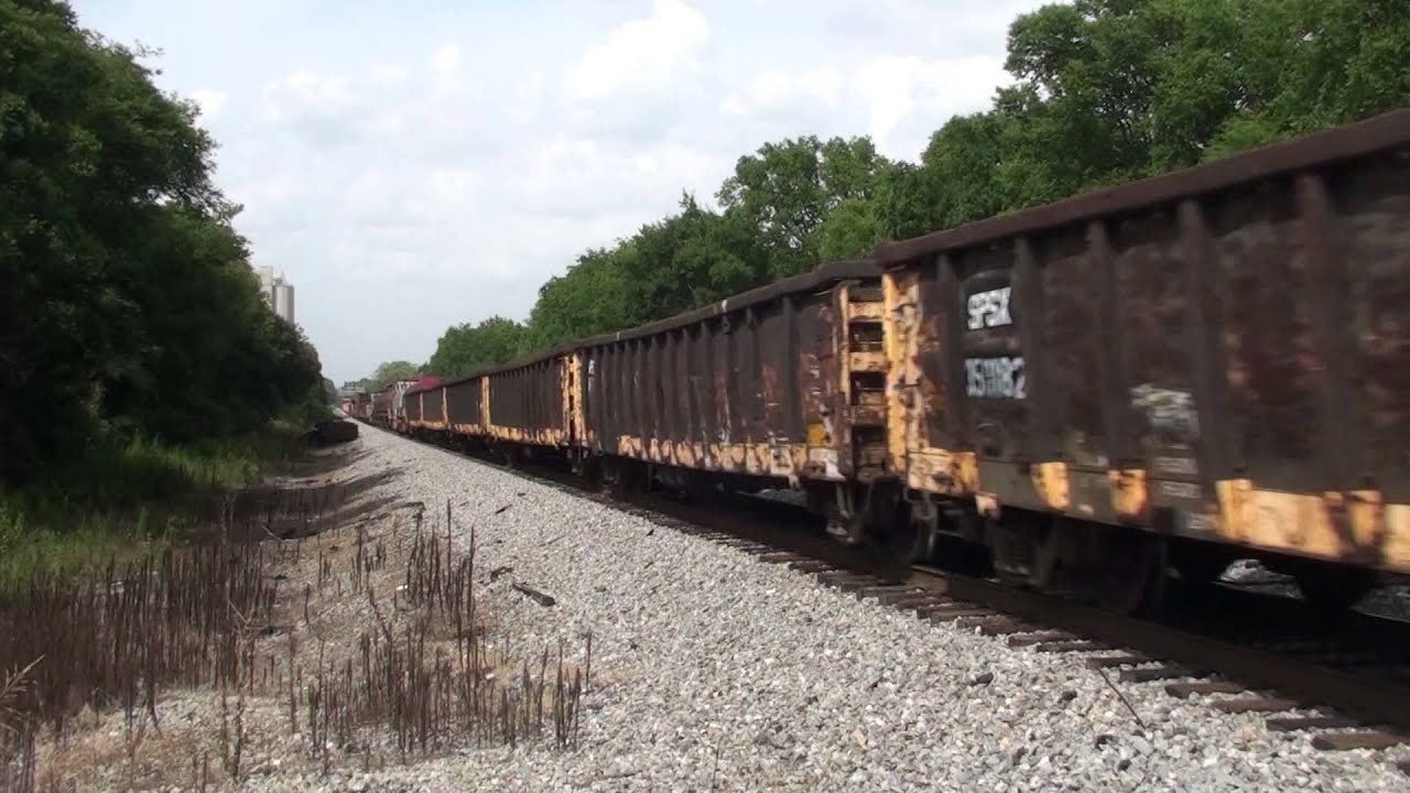 NS High Hood SD40-2 #3304 leads A21 at Powderly, Alabama