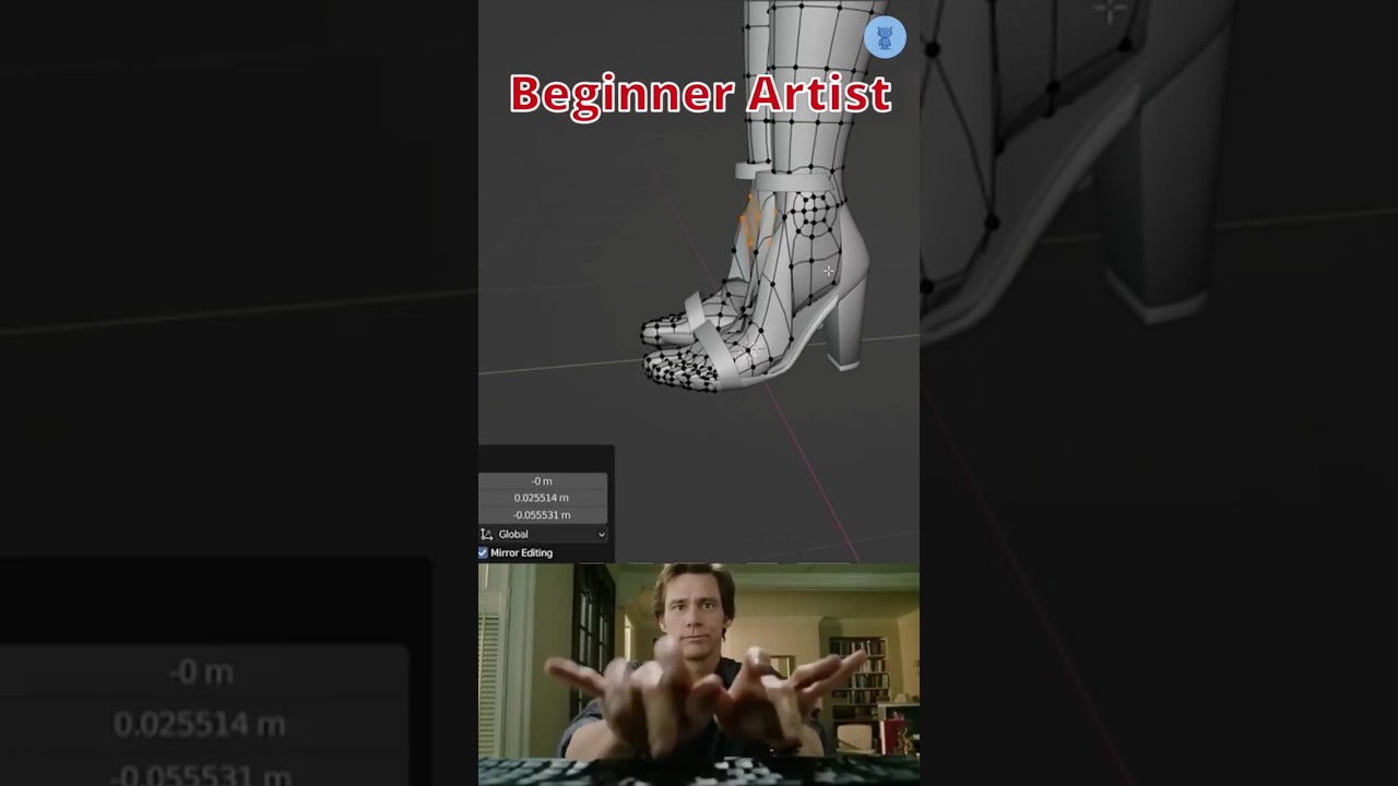 Blender 😯 Pro vs Expert Modeling #blender #3d #fypシ゚viral #shorts