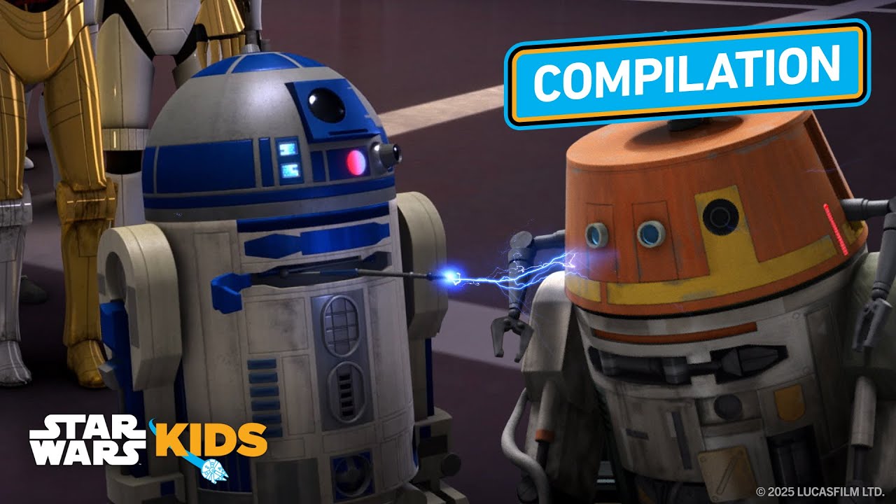 R2-D2 & Chopper Cause Mayhem 🤖😈 | Compilation | @StarWarsKids