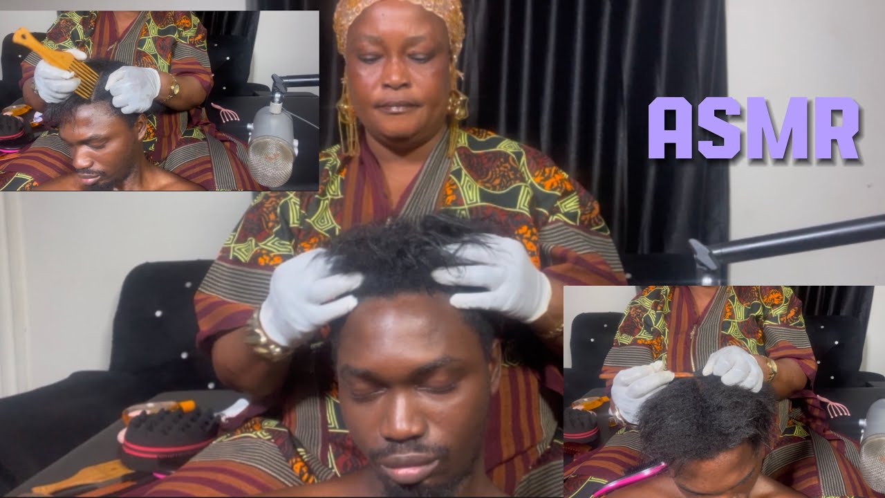 ASMR | Mom Checking Scalp For Lice, Scalp Scratching, Massage, Head Massage | No Talking 