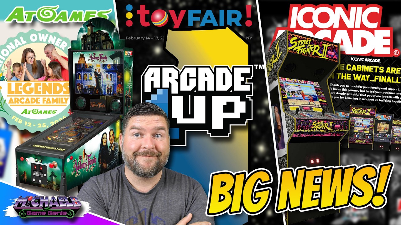 Анонс Arcade1Up на Нью-Йоркской выставке игрушек 2026, культовые корабли из аркадных автоматов и ...
