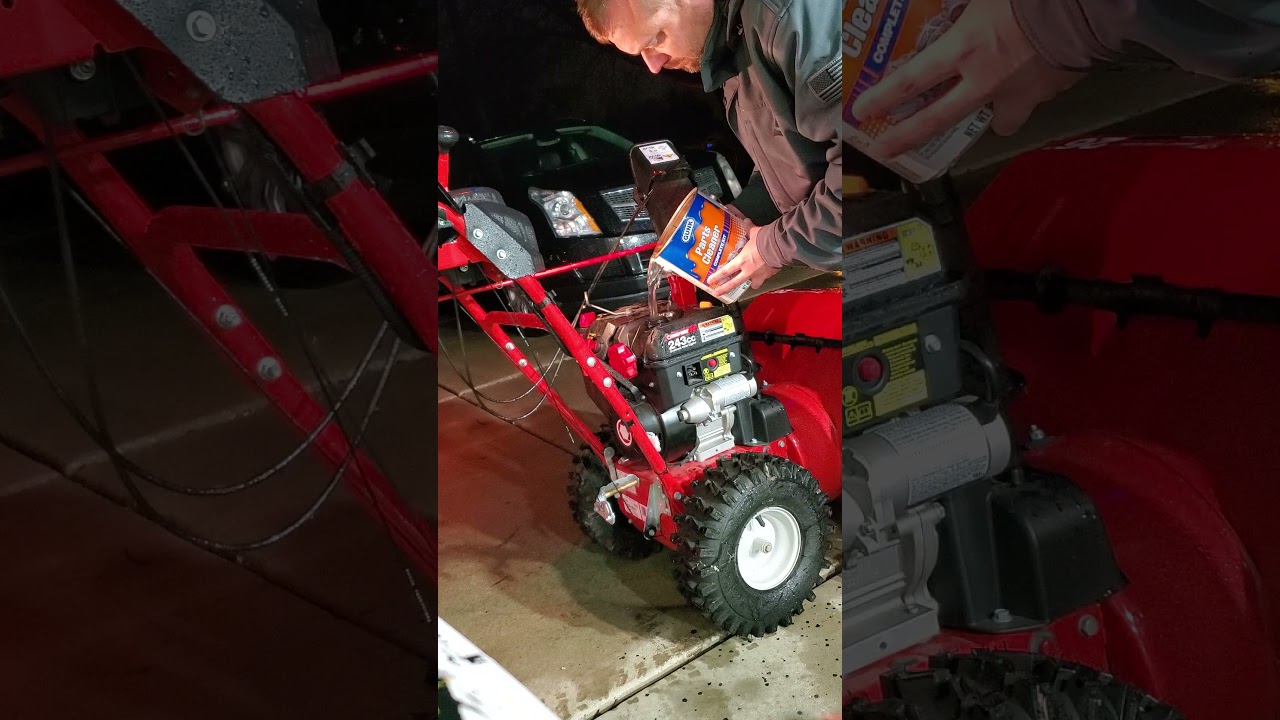 cleaning the snowblower carb, old school!