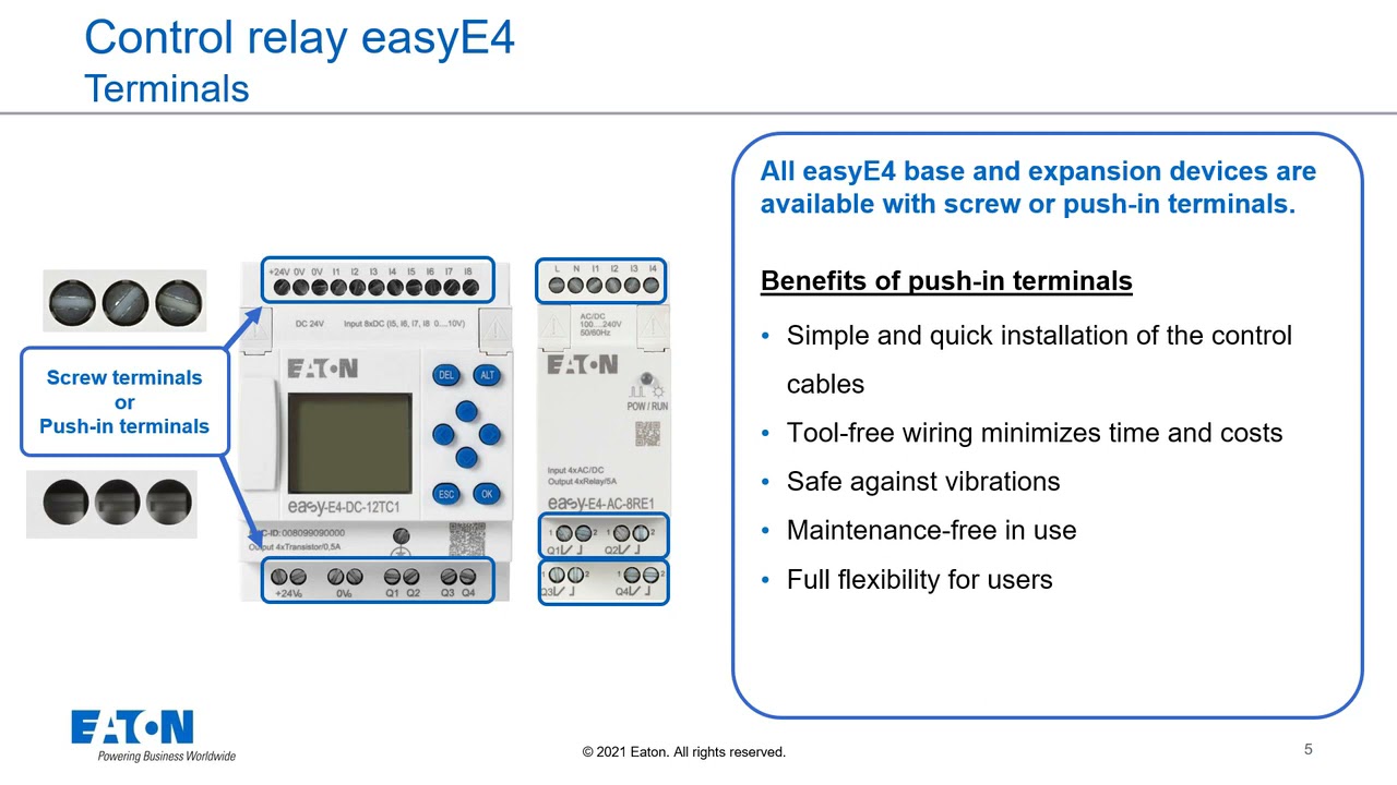 Eaton easyE4: Product features & functions