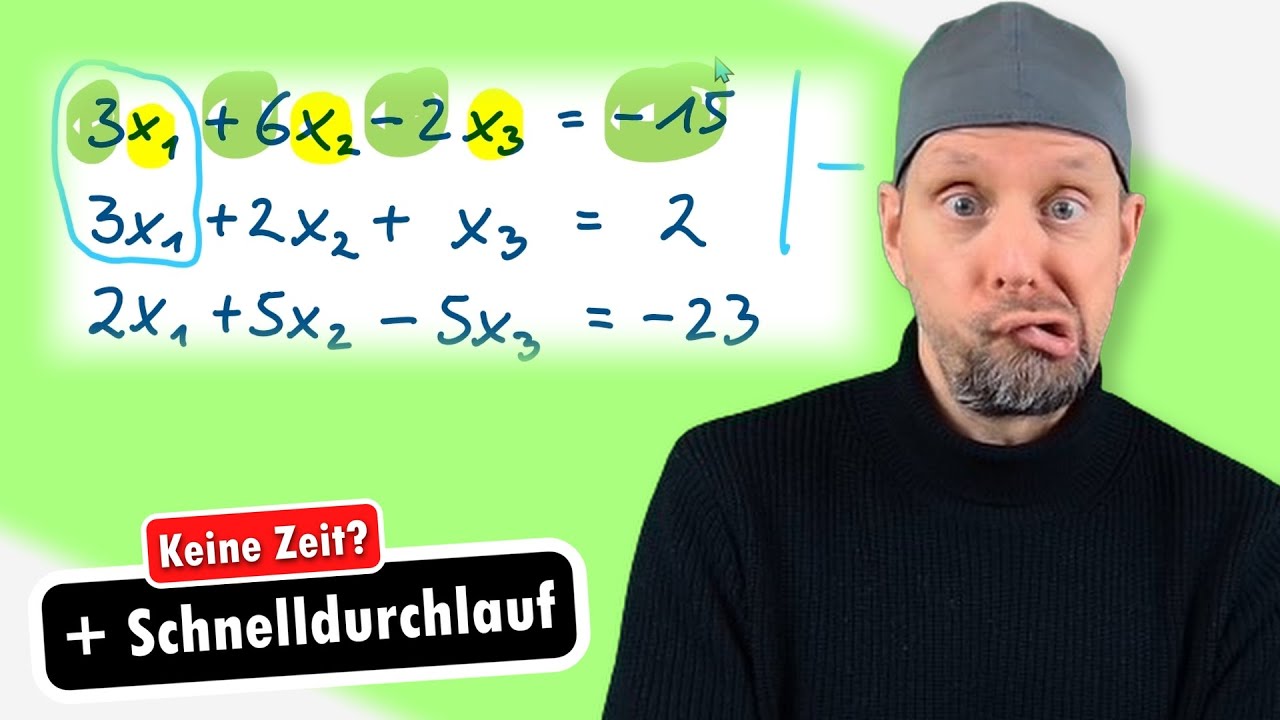Gleichungssystem - 3 Gleichungen mit 3 Unbekannten