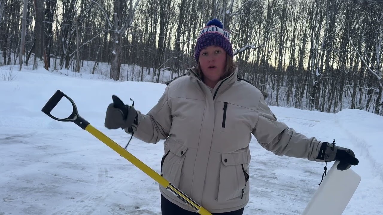 Pros and Cons of The Snow Plow Pusher Shovel | Timelapse Review in New England