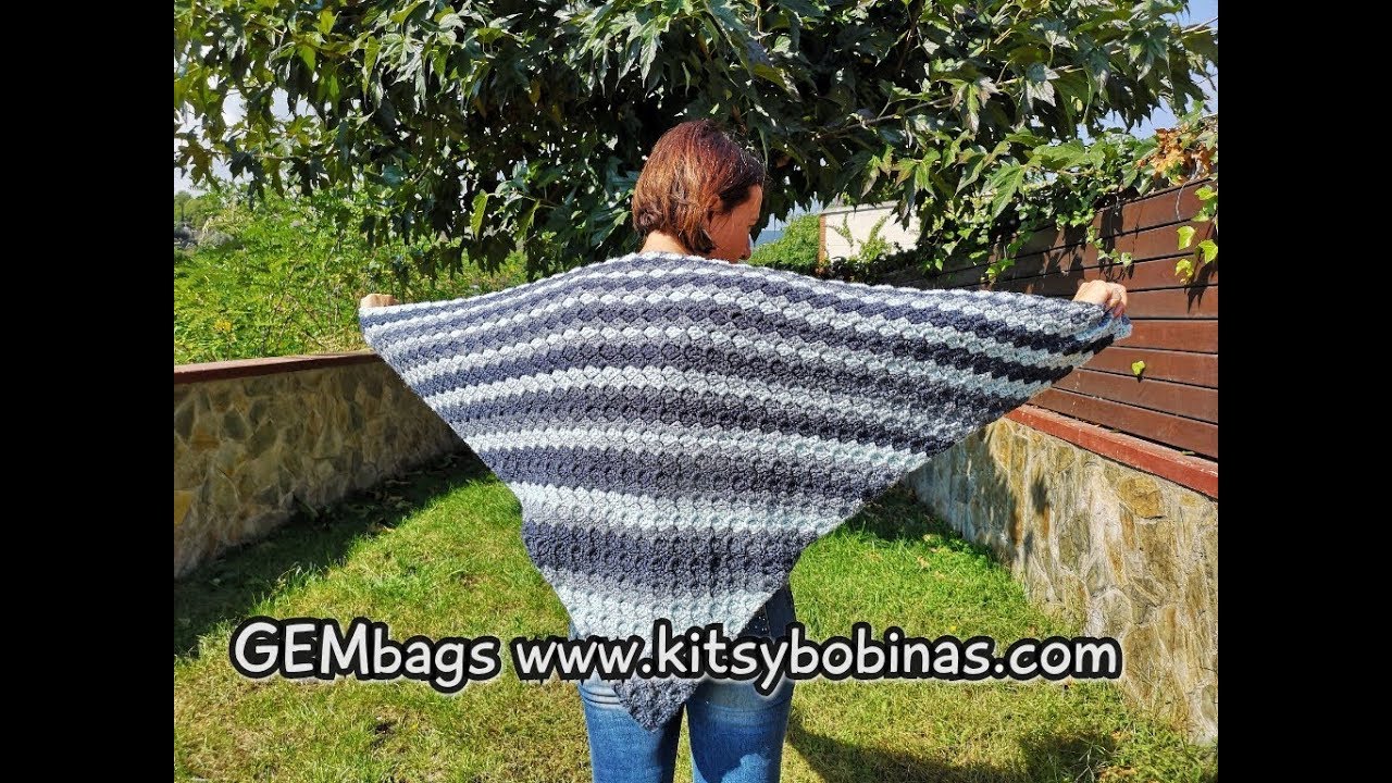 CHAL AMORE A CROCHET C2C PARA ZURDOS Y DIESTROS REALIZADO CON LANA RUBÍ AMORE