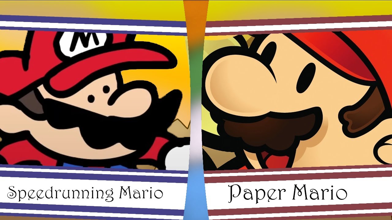 Biggest Rivals of Aether Tournament ever: Round 1 Speedrunning Mario vs Paper Mario!
