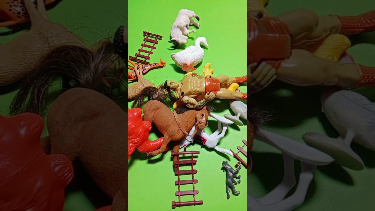 Hulk vs Animal Toys Drop 🐯🐎 | Satisfying Toy ASMR Sounds 