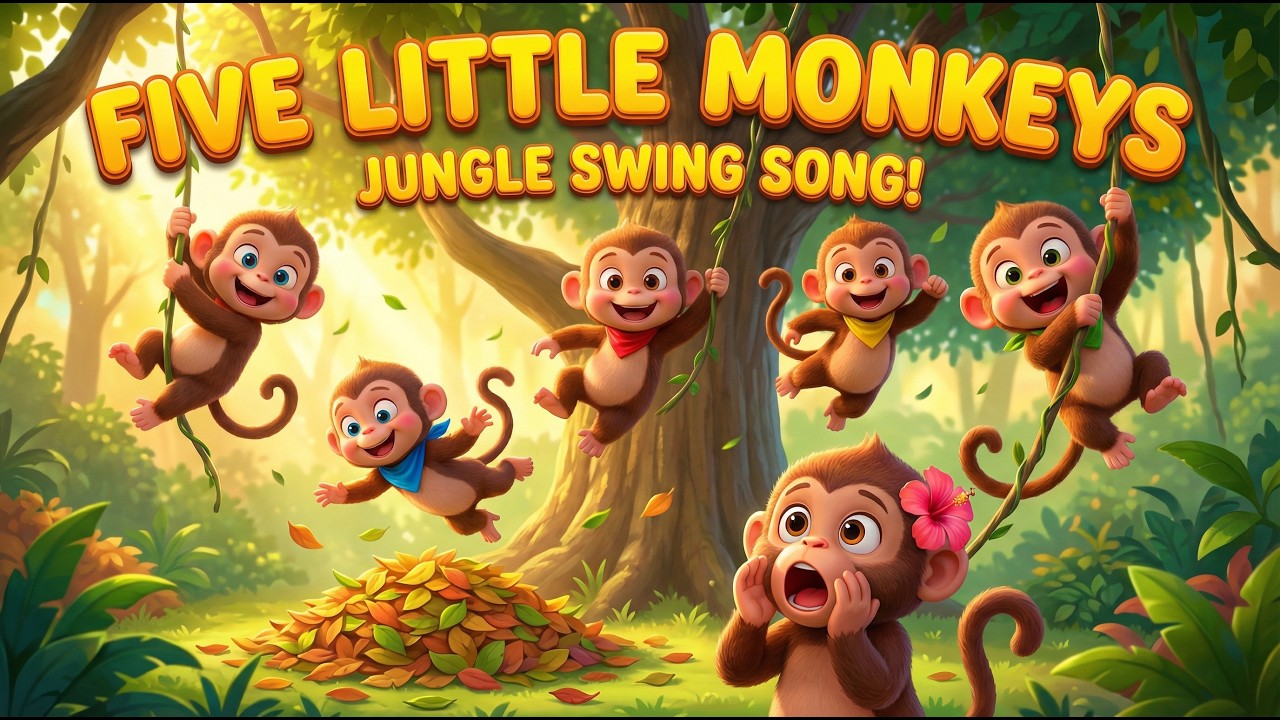 Five Little Monkeys Swing in the Tree | New Monkey Song by Avi & Vamu