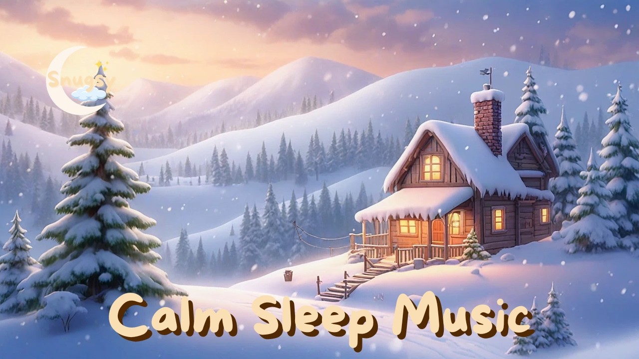❄️ Cozy Winter Night Music for Kids | Snowy Cabin Sleep Sounds | Bedtime Music for Children