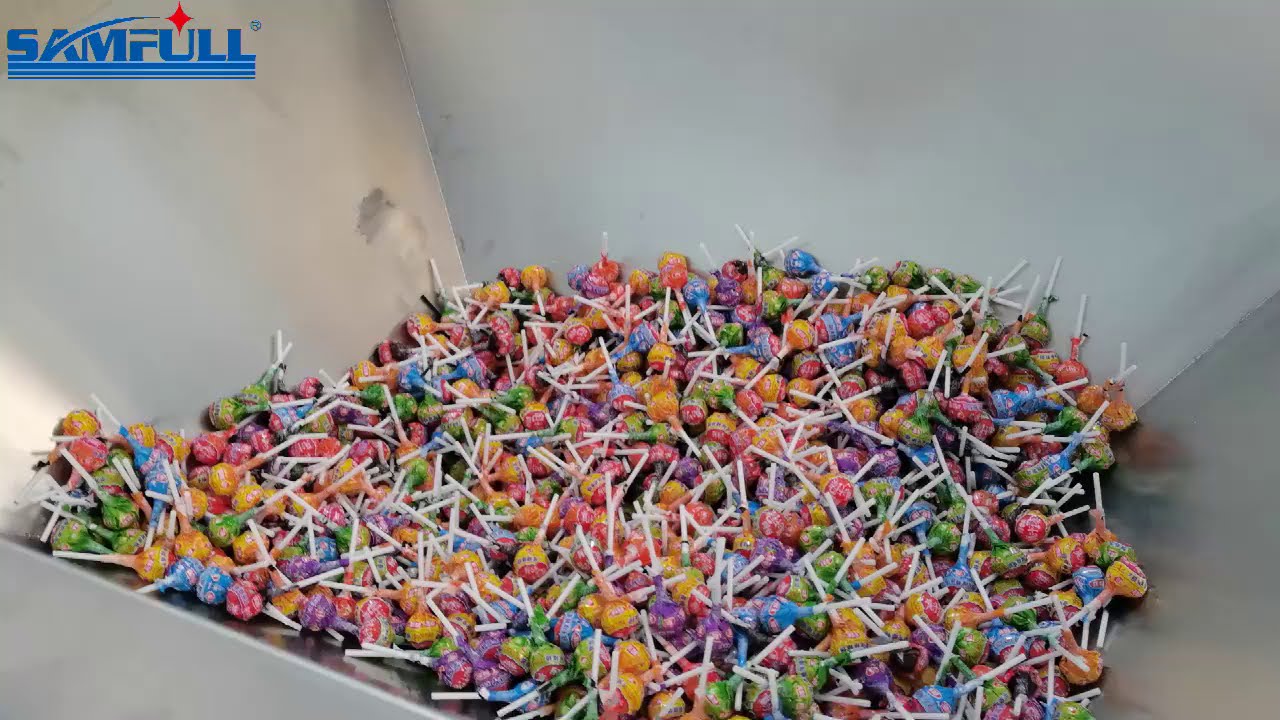 Fully automatic vertical form fill seal multihead weighing lollopop packing machine