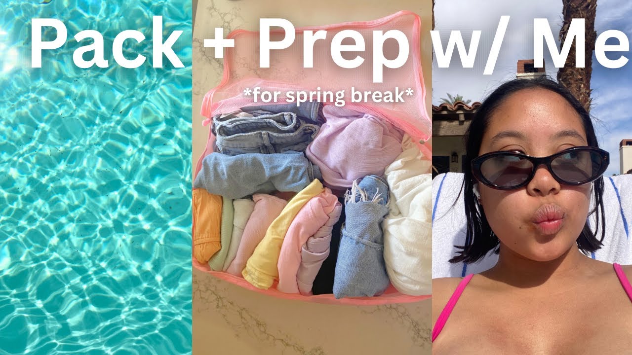 pack and prep with me for spring break | 🌴🐬🌺🫧☀️🍋‍🟩