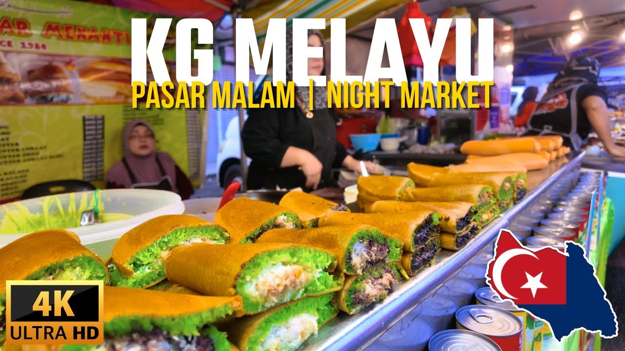 Pasar Malam Kg Melayu Majidee JB❗️Street Food & Suasana Malam | 4K ASMR Walk DJI Pocket 3