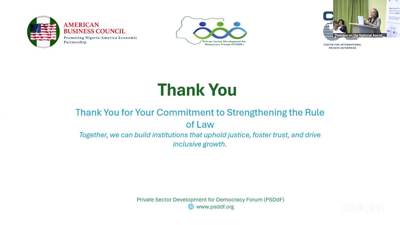 Dialogue on the National Agenda for Democracy Strengthening (NADS)