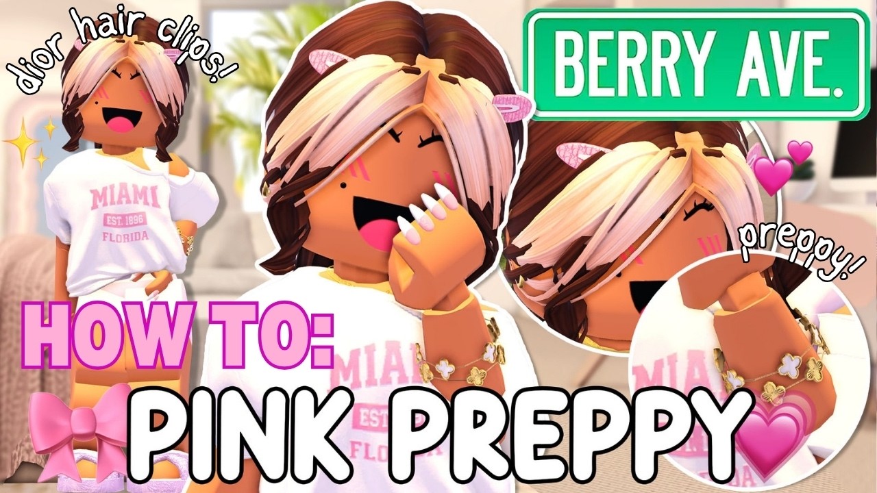 РОЗОВЫЕ ОБРАЗЫ В СТИЛЕ PREPPY DIOR И ТУТОРИАЛ для Berry Avenue!